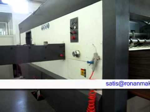 Bobst tarzı oluklu kesim - yarı oto -