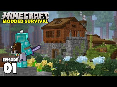 Modded Minecraft Let’s Play #1 - Cozy Beginnings