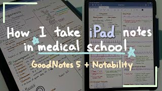 How I take iPad notes in medical school (GoodNotes5 & Notability)