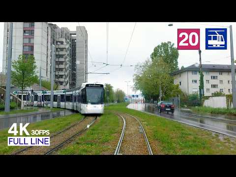 Bad weather ahead! | 🇨🇭 Zürich Tram Line 20 Cab Ride Driver's View | Altstetten - Killwangen [4K]