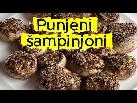 Punjenji Šampinjoni (Pečurke) sa Sirom - Recept