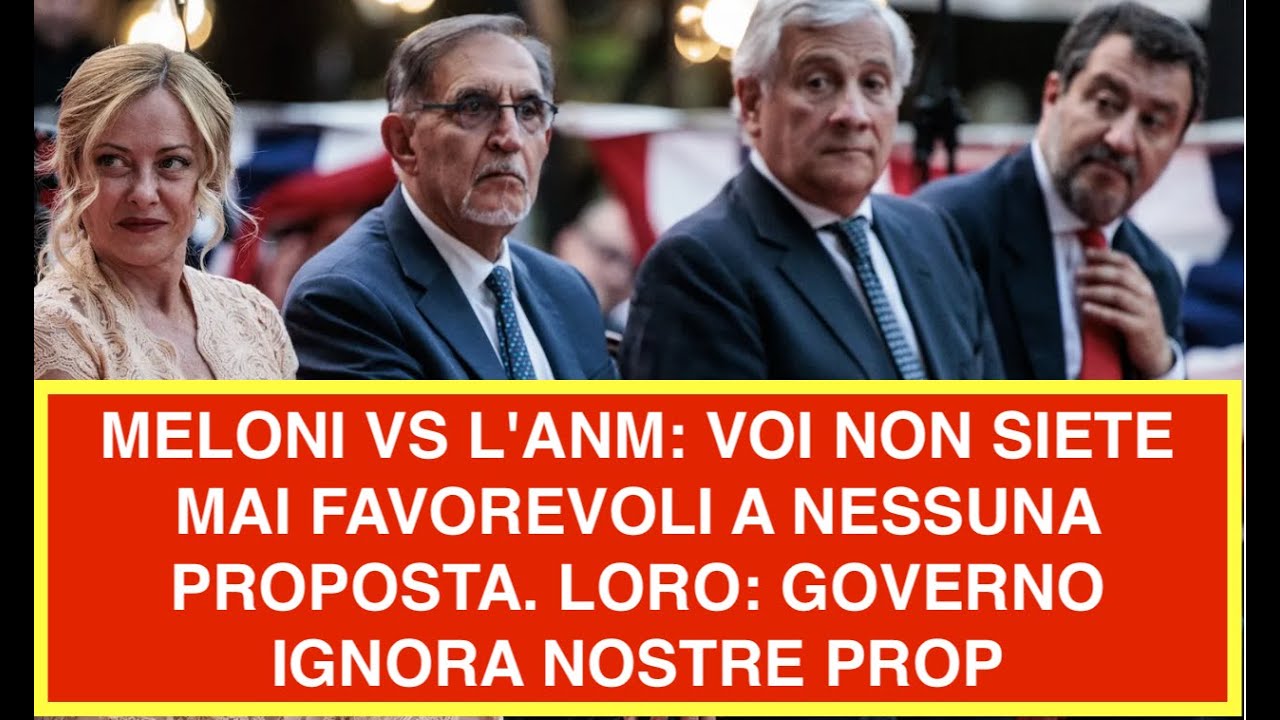 MELONI VS L'ANM: VOI NON SIETE MAI FAVOREVOLI A NESSUNA PROPOSTA. LORO: GOVERNO IGNORA NOSTRE PROP