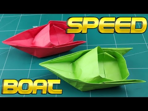 How to Make A Paper Boat | DIY Easy Paper Speed Boat | Origami Paper Boat Making Instructions