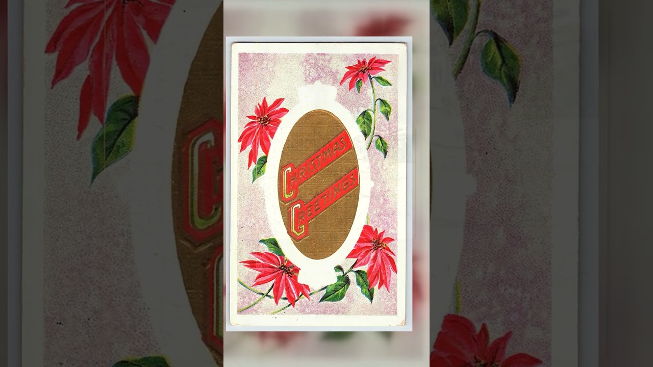 Christmas Greetings Postcard, Divided Back, 1913, Wisconsin to South Dakota Video