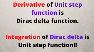 Session 15:Dirac Delta(Impulse) function. Proof of properties like derivative, integration & Laplace