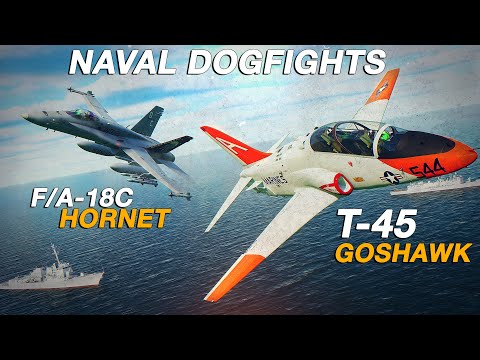 T-45 Goshawk Vs F/A-18C Hornet | Naval Dogfights Training | Digital Combat Simulator | DCS |