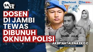 Terungkap! Oknum Polisi Jadi Dalang Pembunuhan Dosen di Jambi, Karier Bripda Waldi Tamat seusai PTDH