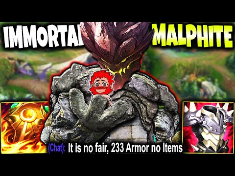 Immortal Malphite Build is like CHEATING ~ 233 Armor No Items 450+Armor 2 Items 🔥
