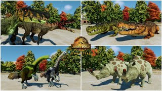 ALL 50 NEW DINOSAUR SPECIES, REPTILES and PREHISTORIC ANIMALS INTRO in DESERT PARK | JWE2 MODS