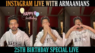 Armaan Malik 25th Birthday Special Instagram Live 