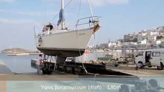 preview picture of video 'Ανέλκυση ιστιοπλοικού στην Νάξο - Naxos Marine Spanos'