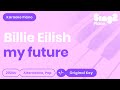 Billie Eilish My Future Karaoke Piano