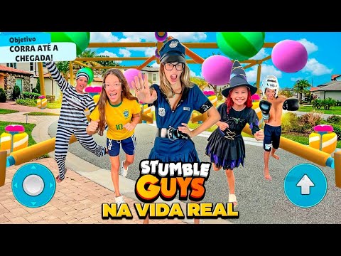 STUMBLE GUYS NA VIDA REAL! ft @familiaerlaniaevalentinapontes