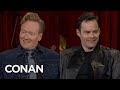 Bill Hader Freaked Out Before His First "Late Night" Appearance - CONAN on TBS