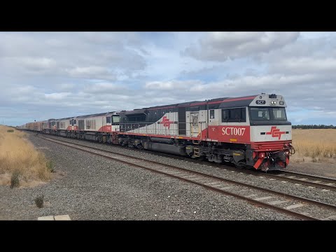 Down SCT 7MP9 with SCT007 CSR007 CSR005 CSR020 at Gheringhap heading to Perth 25/3/2023