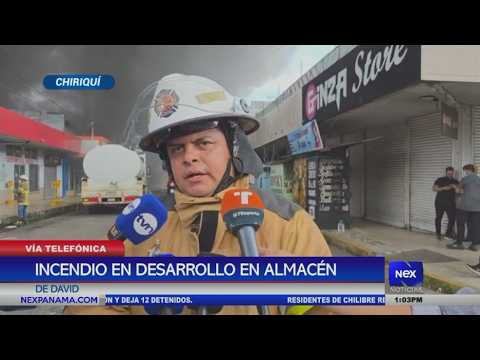 Se registra incendio en almacén de David, Chiriquí