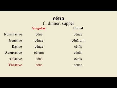 Loquere Latīnē - How to Pronounce cēna