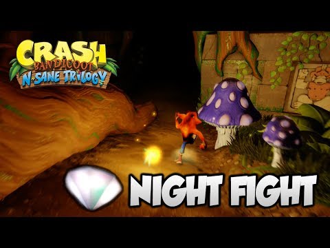 Crash Bandicoot 2 - "Night Fight" 1st Clear Gem and All Boxes (PS4 N Sane Trilogy)