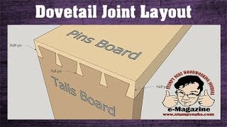How to lay out dovetails FAST and EASY! (Cut through and half-blind joints)