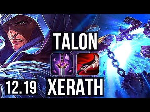 TALON vs XERATH (MID) | 7/0/5, 2.6M mastery, 1000+ games, Godlike | EUW Master | 12.19