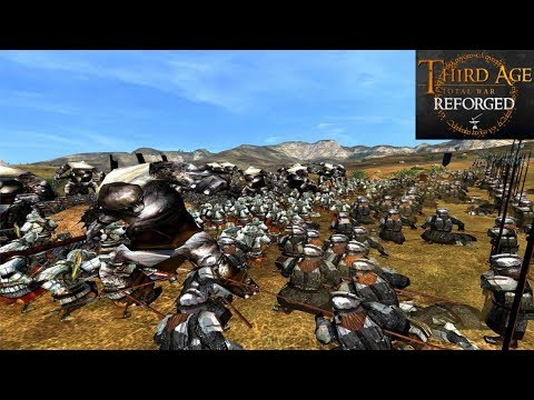 MEN, ELVES, ORCS AND DWARVES FIGHT 4-WAY BATTLE (Team Battle) - Third Age: Total War (Reforged)