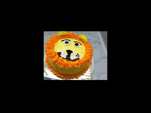 #Lion Face Cake Recipe 🎂#Unique Lion Face birthday cake 🎂#lion face theme cake recipe 🎂🎂#shorts