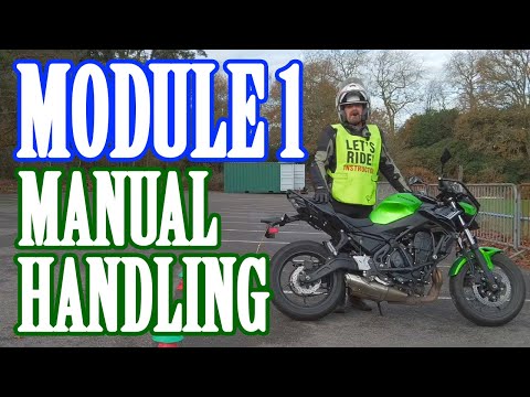 DVSA Module 1 Motorcycle Test -  Exercise 1 - manual handling