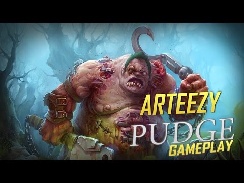 Arteezy playing Pudge (Gameplay)