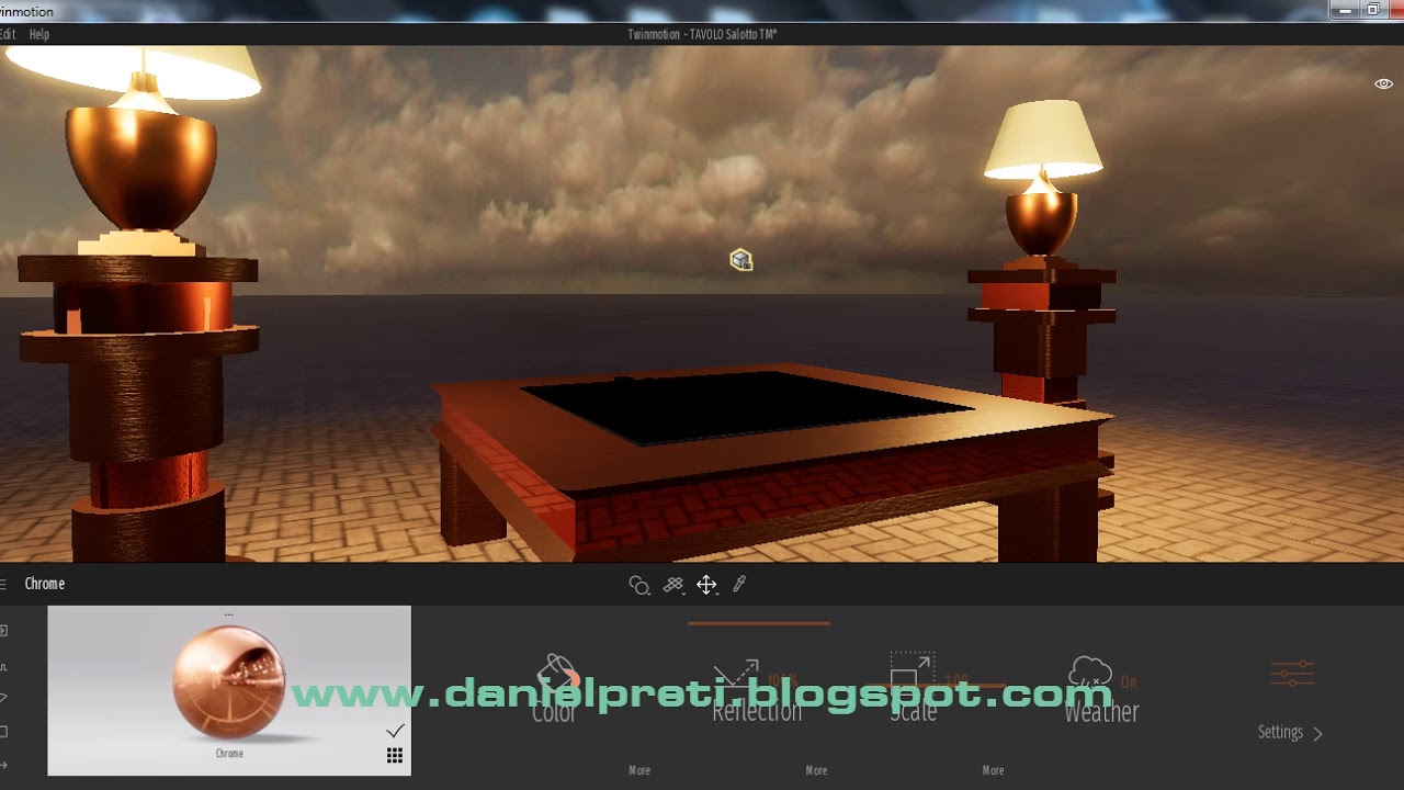 LIVING ROOM TABLE LAMPS 3D Model