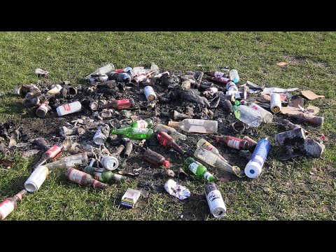 Piles of rubbish left in parks after hottest day of year | UK weather