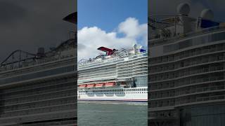 Carnival Mardi Gras sail away! #shorts #carnivalmardigras #mardigras #portcanaveral  #cruiseship