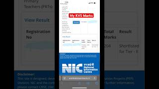 My KVS tier-1 Score | Tier-2 Result waiting.. #kvs #nvs #cutoff #tier2 #result #interview #shorts