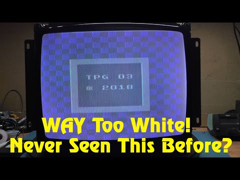 19" K7000 Arcade Monitor Repair - Overly White Image...Only With Video Signal - Why?