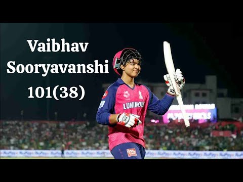 Vaibhav Sooryavanshi First IPL Century Against Gujarat Titans in IPL 2025🗿🏏💯