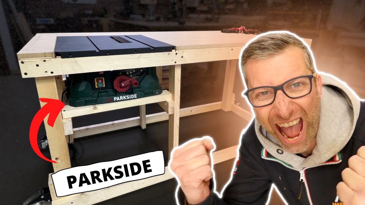 Banco da LAVORO con banco SEGA parkside integrato (NUOVA SERIE)