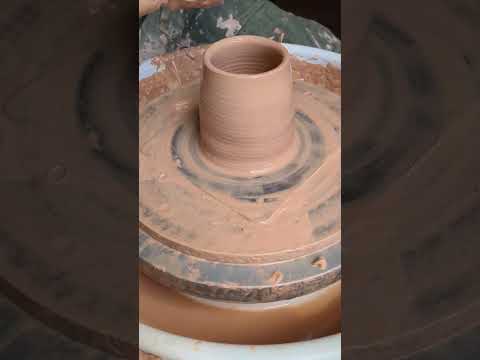making a dimple cup on my pottery wheel. whole process.
