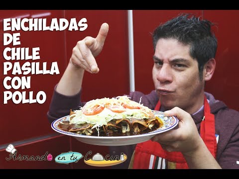 Enchiladas De chile Pasilla Con Pollo