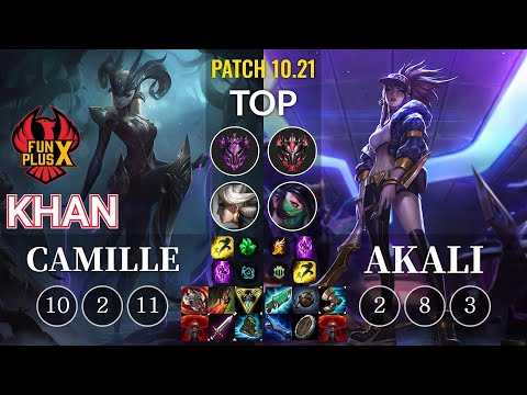 FPX Khan Camille vs Akali Top - KR Patch 10.21