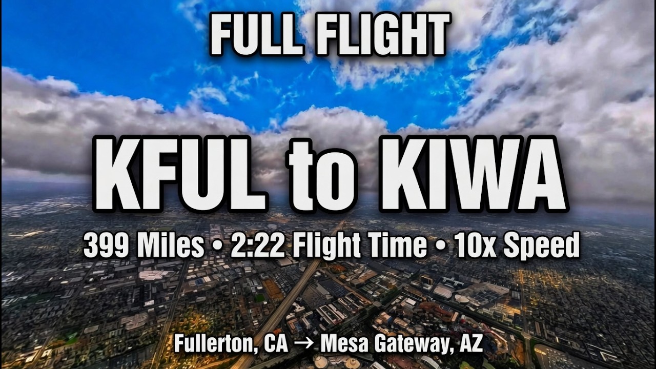 Full flight on May 16, 2026 from Fullerton, CA to Mesa Gateway Airport, AZ.