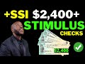 TODAY!! Second Stimulus Check Update $1200 + $2400 + SSI SSDI + Unemployment Benefits TODAY!! Second Stimulus Check Update $1200 + $2400 + SSI SSDI + Unemployment Benefits
