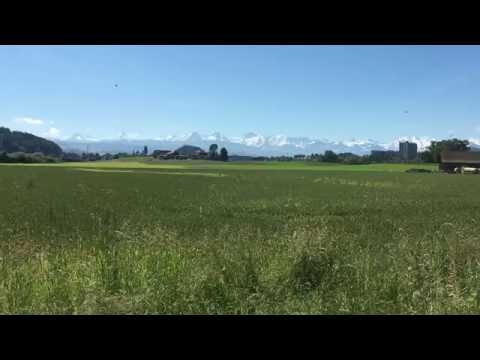 中央アルプスにあるベルナーアルプスの位置図。