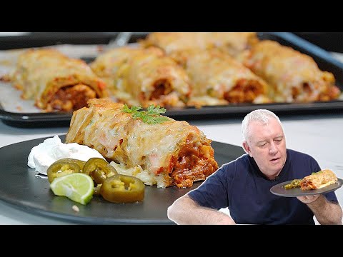 EASY MEXICAN Potato Rolls with Spiced CHEESY Chicken Filling