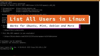 List All Users in Ubuntu Using the Command Line - Linux, Mint, SUSE