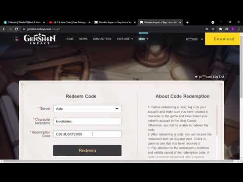 genshin impact August 2021 1st anniversary redeem codes