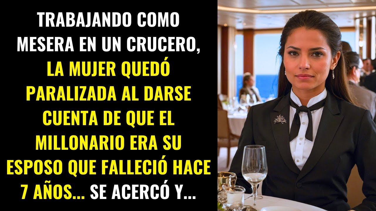 COMO MESERA, QUEDÓ PARALIZADA AL VER QUE EL MILLONARIO ERA SU ESPOSO FALLECIDO HACE 7 AÑOS...