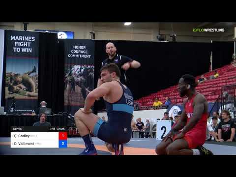 2018 Marine Corps US Open/Senior Men's Freestyle 74 Semis - Quinton Godley (Wolf) Vs. Dan Vallimon