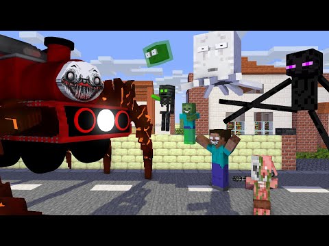 Monster School vs. Choo choo charles - Minecraft Animation