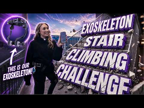 Desafío de subir escaleras con exoesqueleto