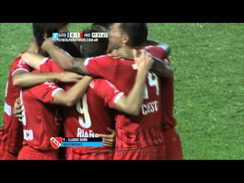Gol de Riaño. Godoy Cruz 0 - Independiente 1. Fecha 7. Primera División 2015. FPT.