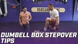 Dumbbell Box Step Over exercise video thumbnail
